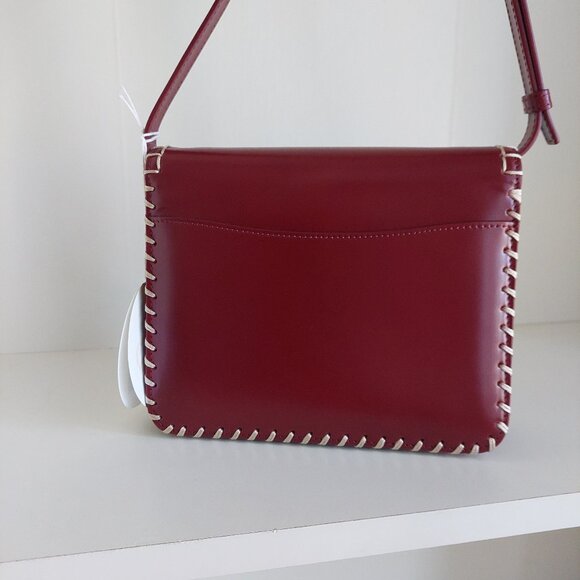 CHLOE Kattie Dark Ruby Red Crossbody Bag - Picture 8 of 17